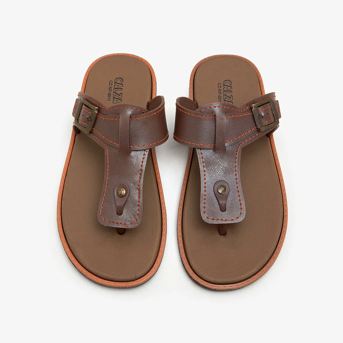 Men's Basic Buckled Chappal