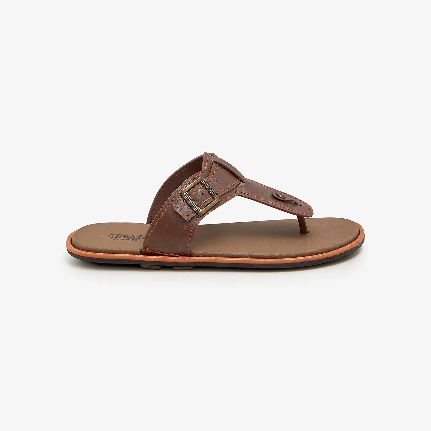 Men's Basic Buckled Chappal