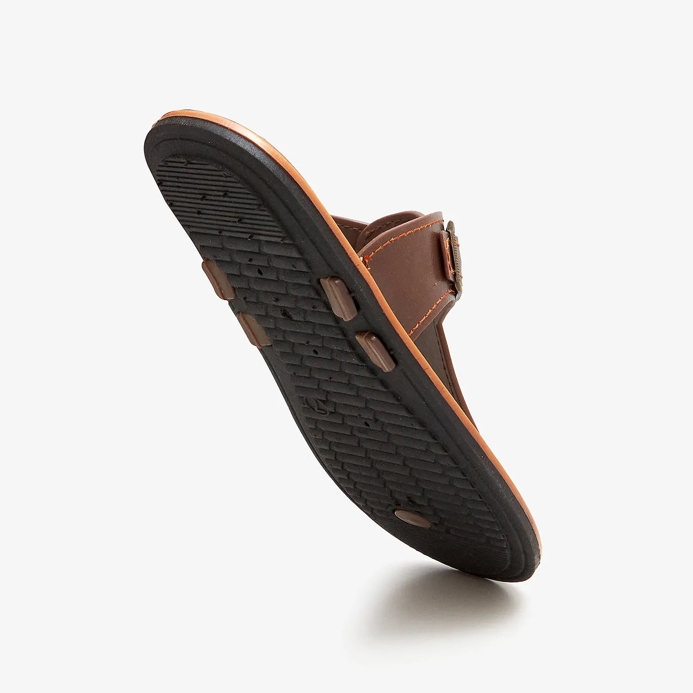 Men's Basic Buckled Chappal