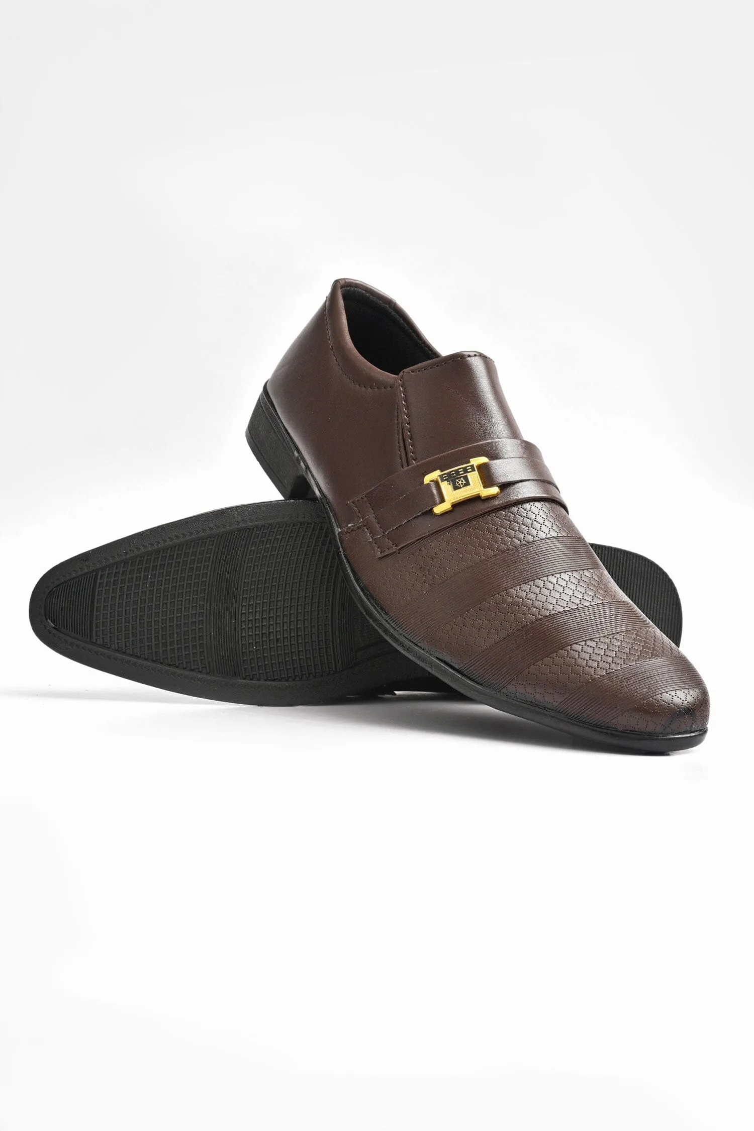 Men's Buckle Style PU Leather Formal Shoes