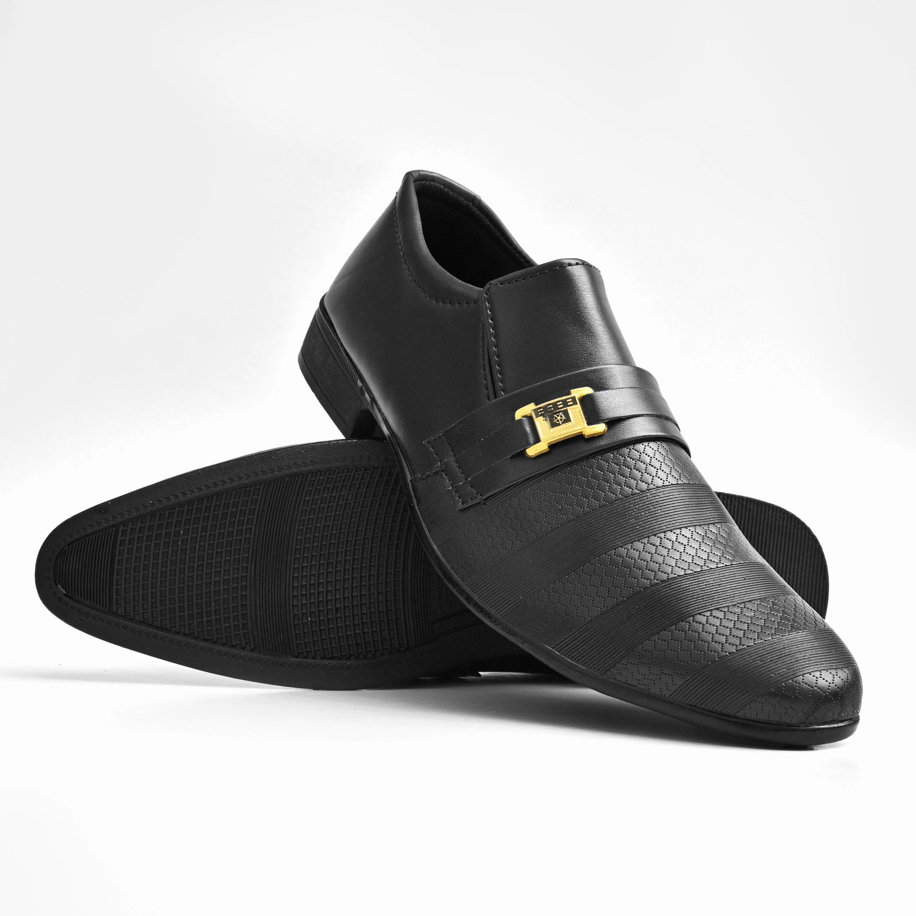 Men's Buckle Style PU Leather Formal Shoes