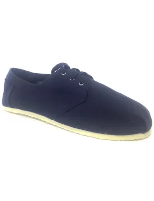 Mens Jonas Lace Up Canvas Plimsolls in Navy