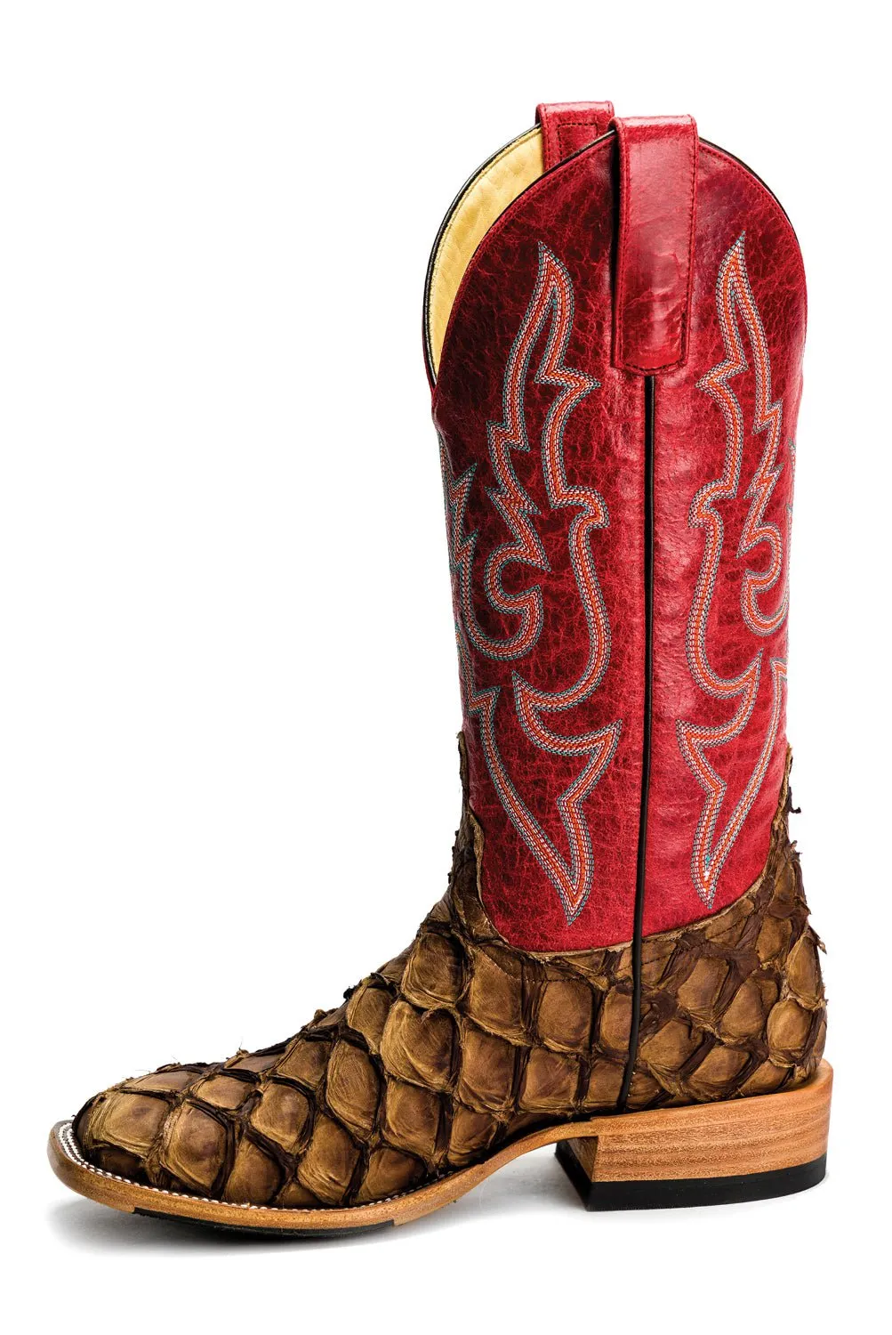 Miss Macie Bean Womens Red Sinsation Pirarucu Fashion Boots