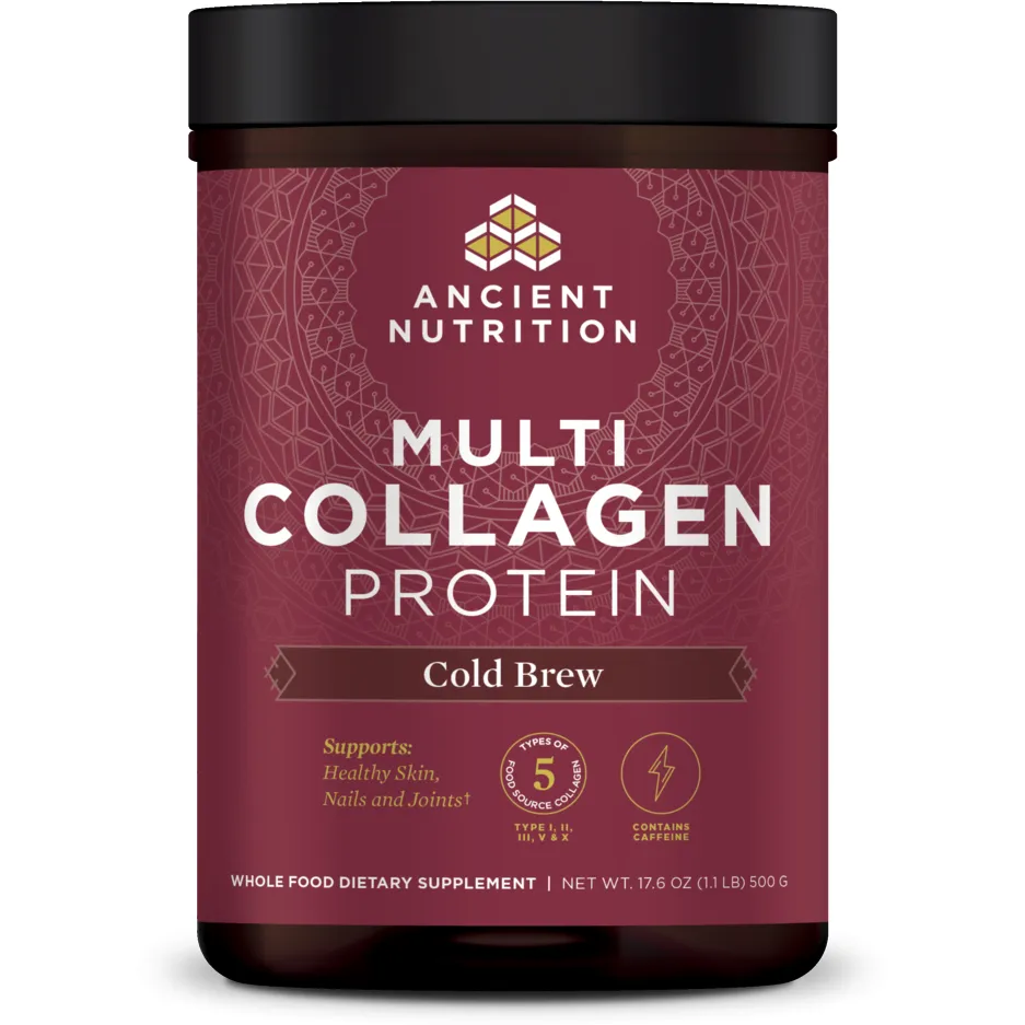 Multi Collagen Protein Cold Brew 40 serv By Ancient Nutrition