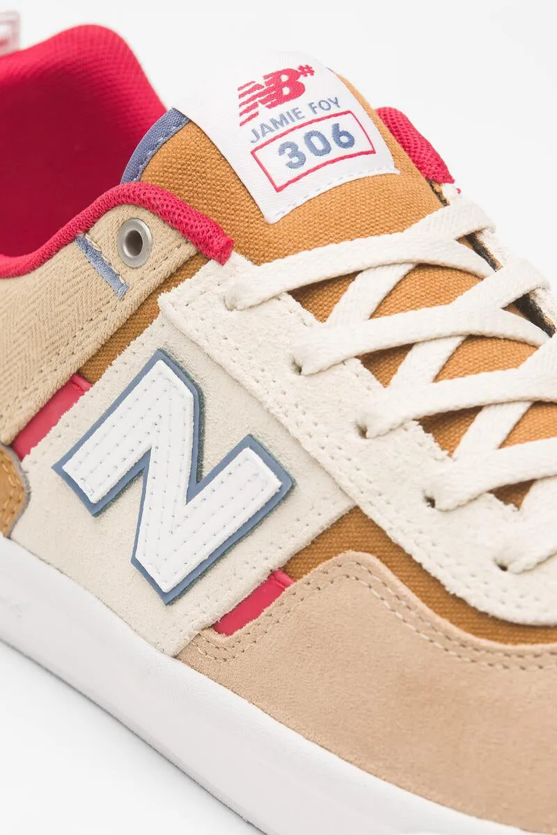 New Balance Shoes Numeric Jamie Foy 306 - Tan/Red