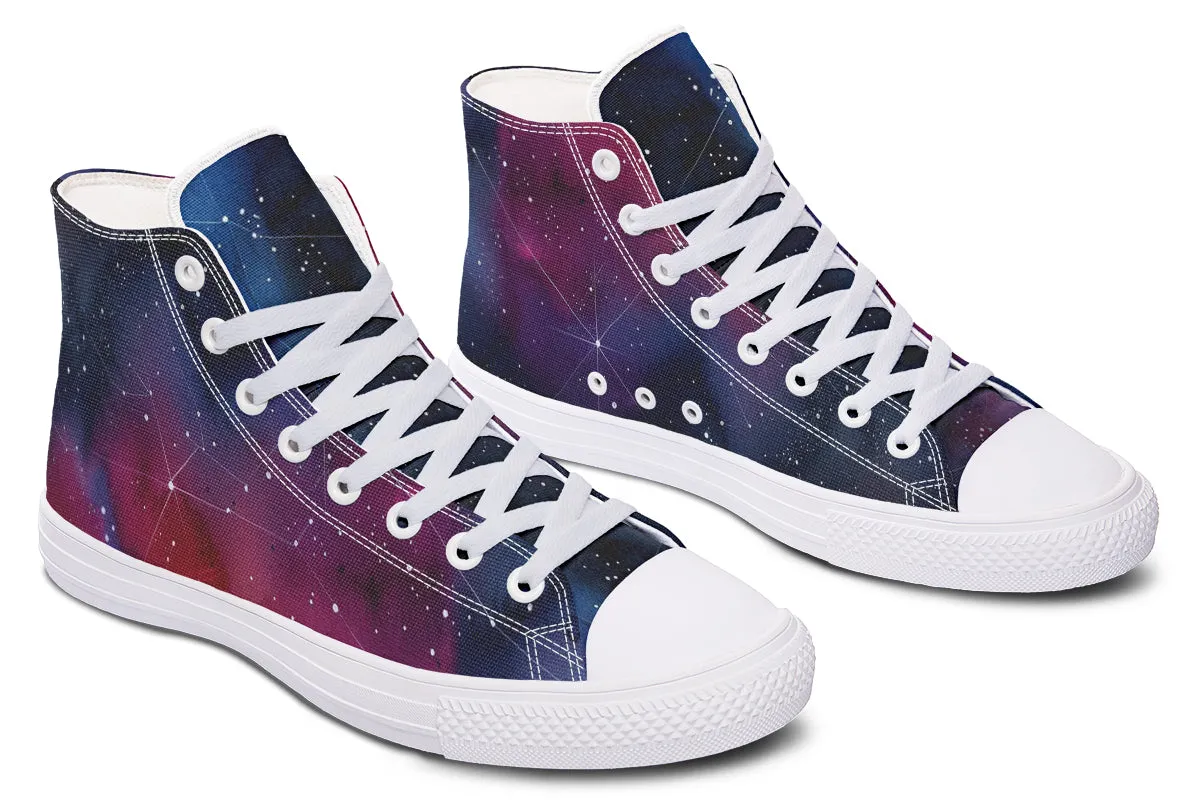 Night High Tops - Classic Premium Canvas Shoes with Comfortable and Durable Soles