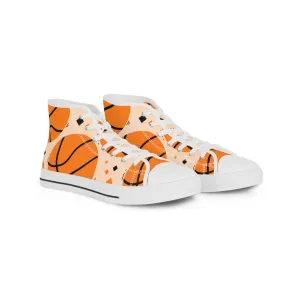 Orange Basketball Men's High Top Sneakers