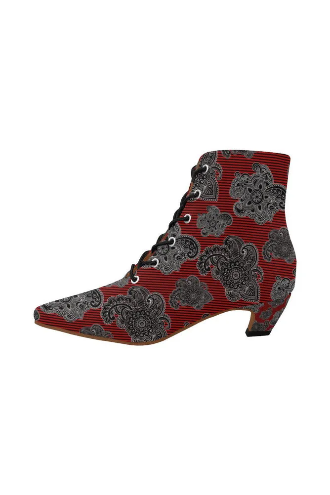 Paisley Power Women's Pointed Toe Low Heel Booties