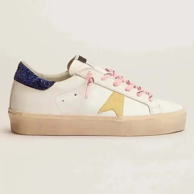 Patchwork Color PU Leather Sneakers