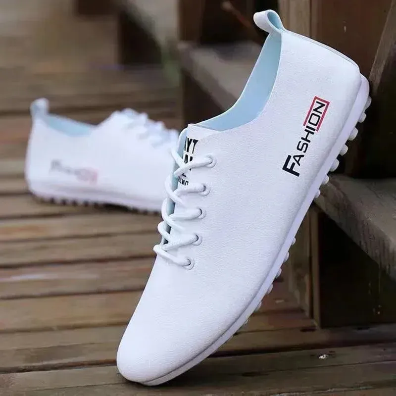 Peas Shoes, New White Shoes, Trendy Leather Shoes, British Style Casual Shoes