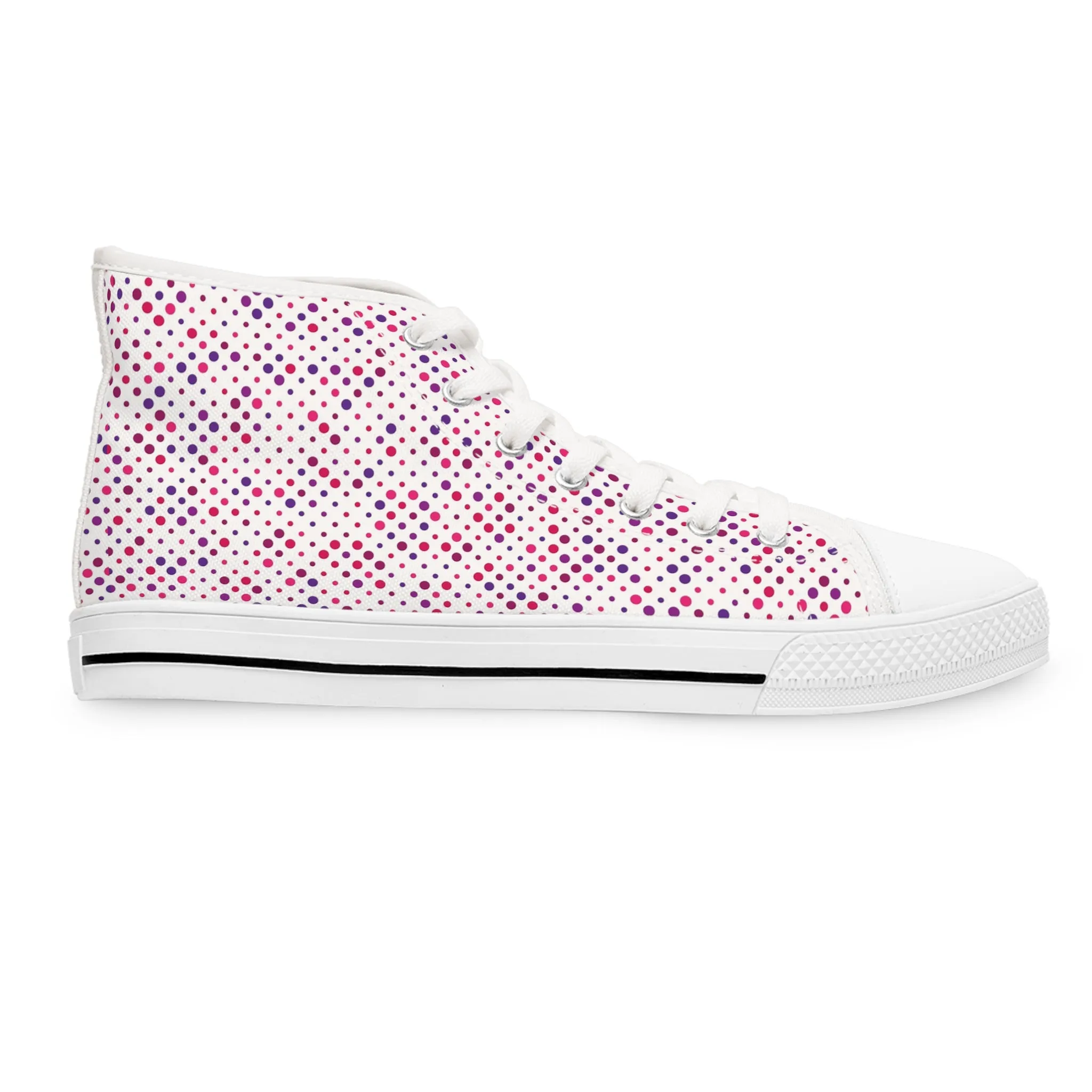 Pink Abstract Pattern Women's High Top Sneakers