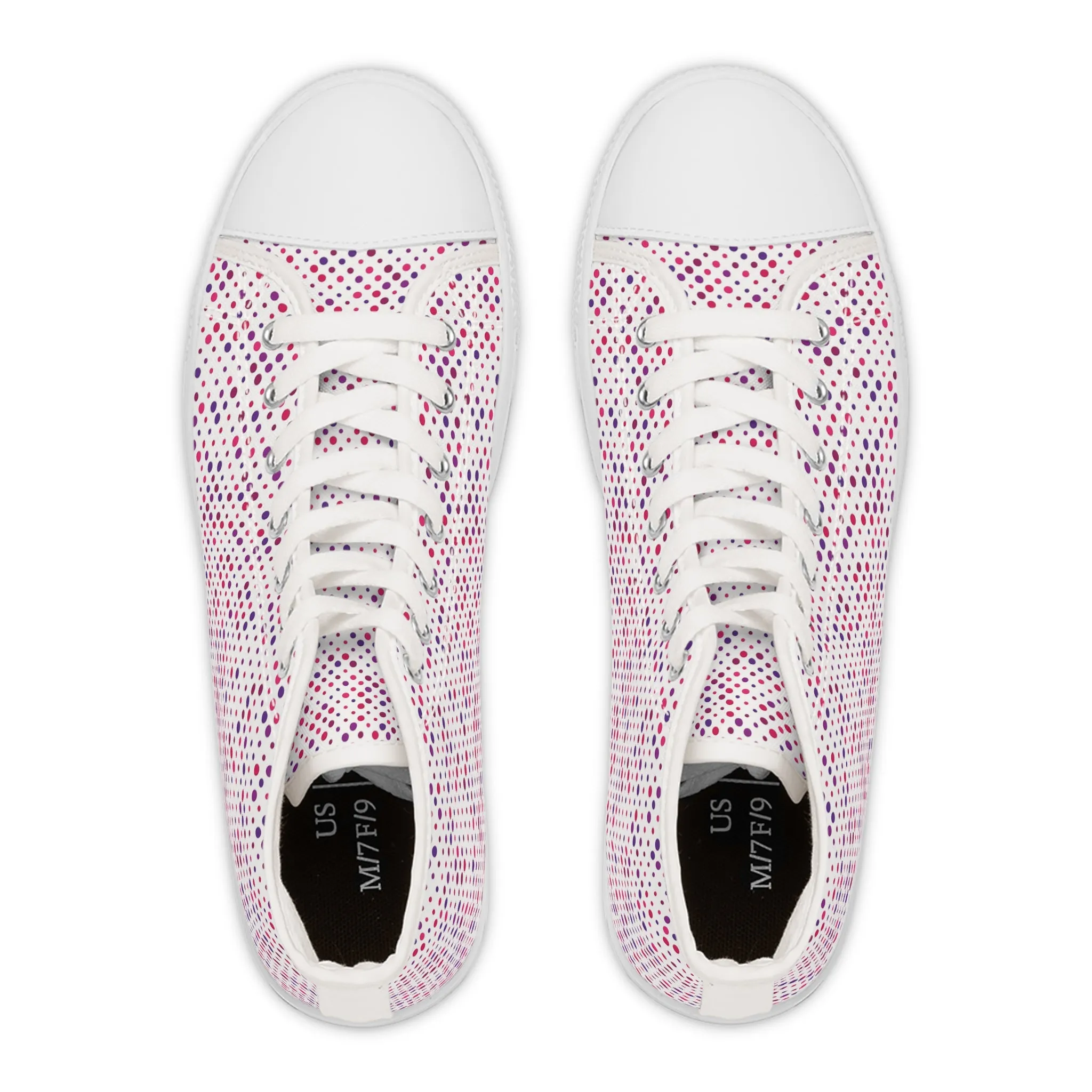 Pink Abstract Pattern Women's High Top Sneakers