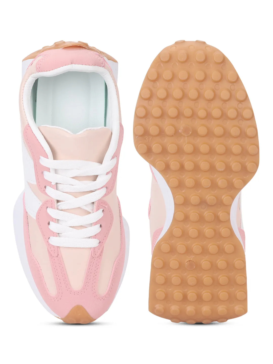 Pink PU Chunky Sneakers (TC-MT1-PNK)