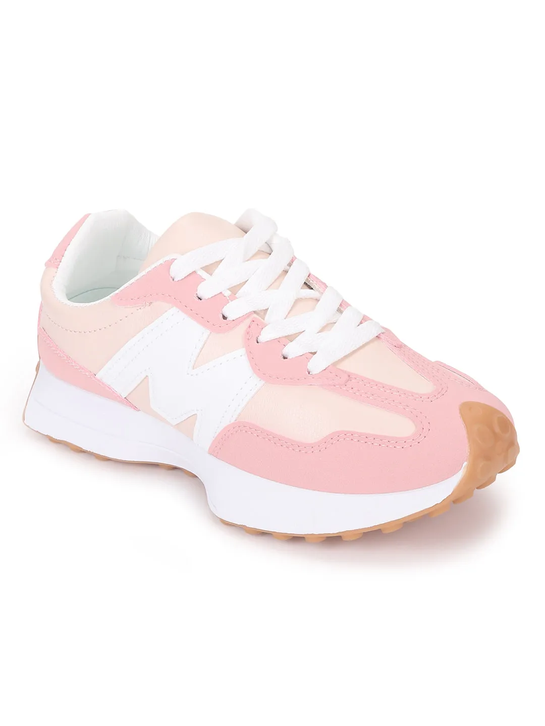 Pink PU Chunky Sneakers (TC-MT1-PNK)