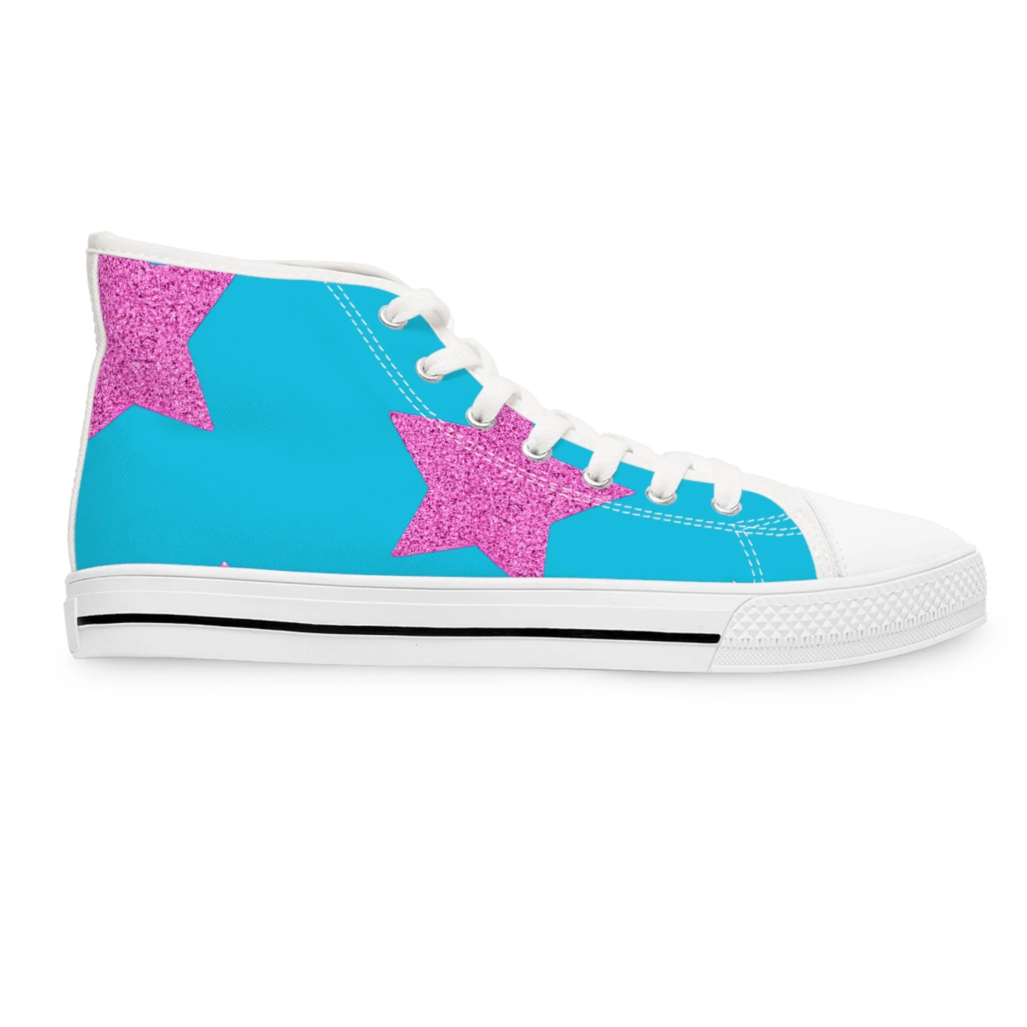 Pink Stars - Inovax Women's Hight Top Sneekers