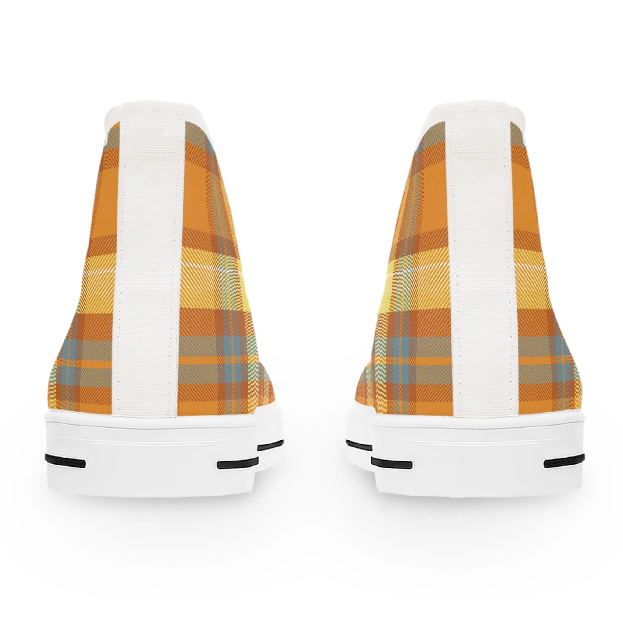 Plaid Scottish Pattern Women's High Top Sneakers