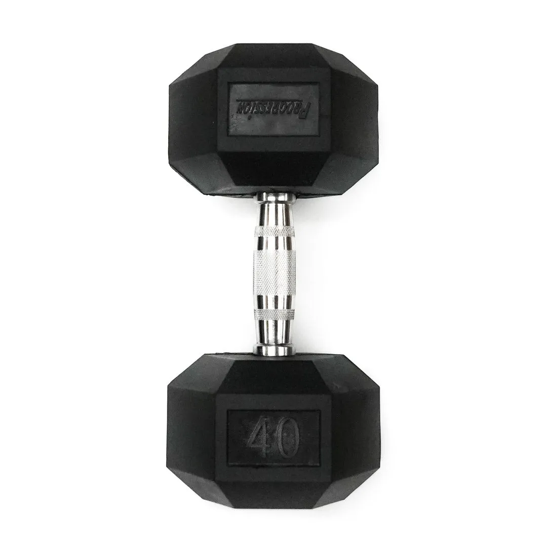 Progression Rubber Hex Dumbbell - 40 lbs