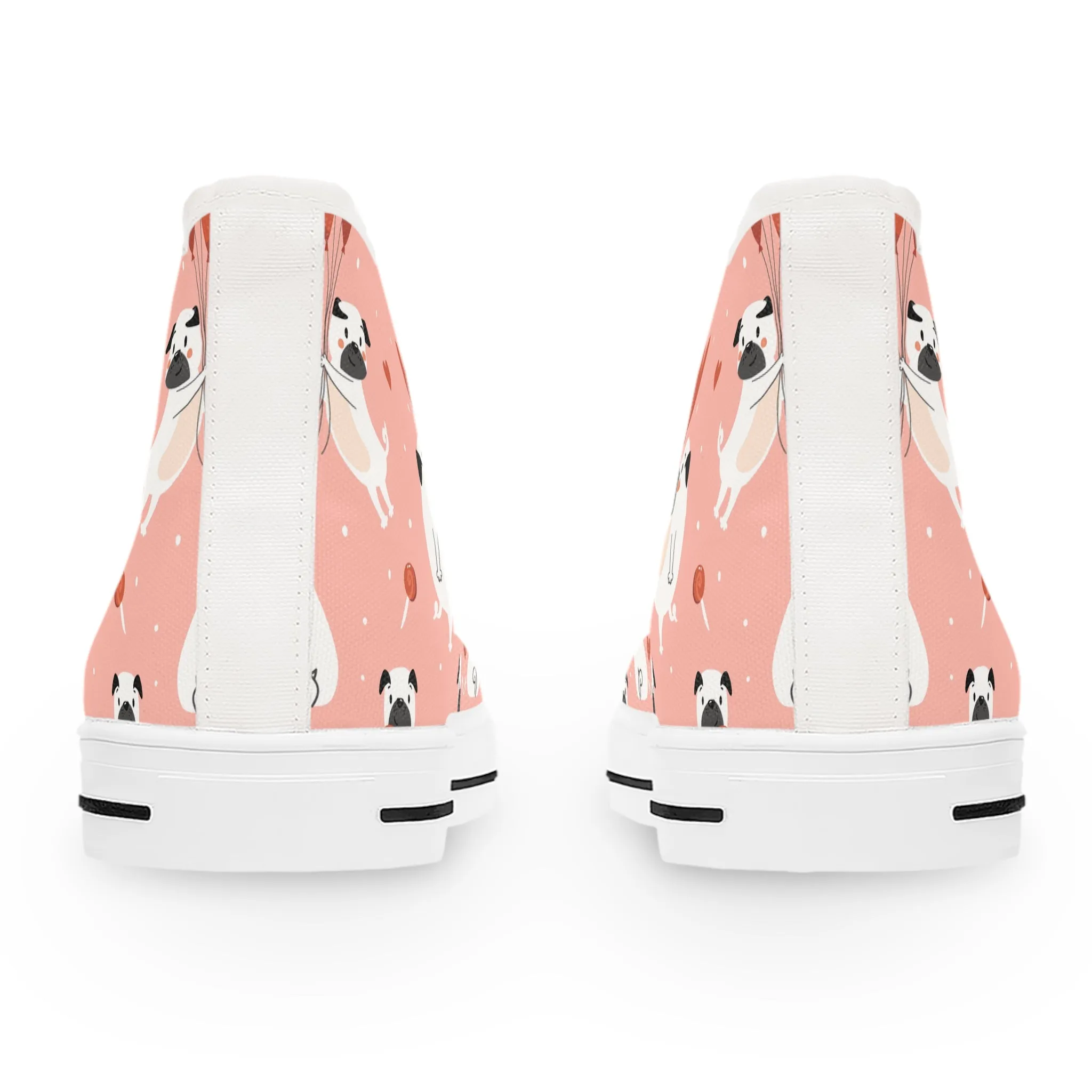 Pug Heart Women's High Top Sneakers