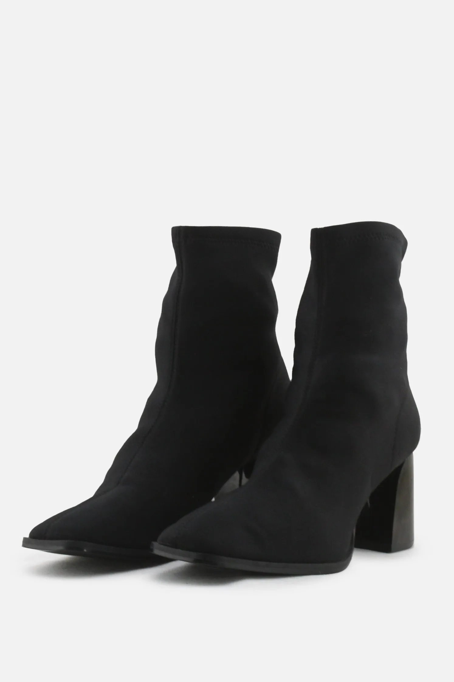 Pull & Bear Block Heels Sock Boots | Textile