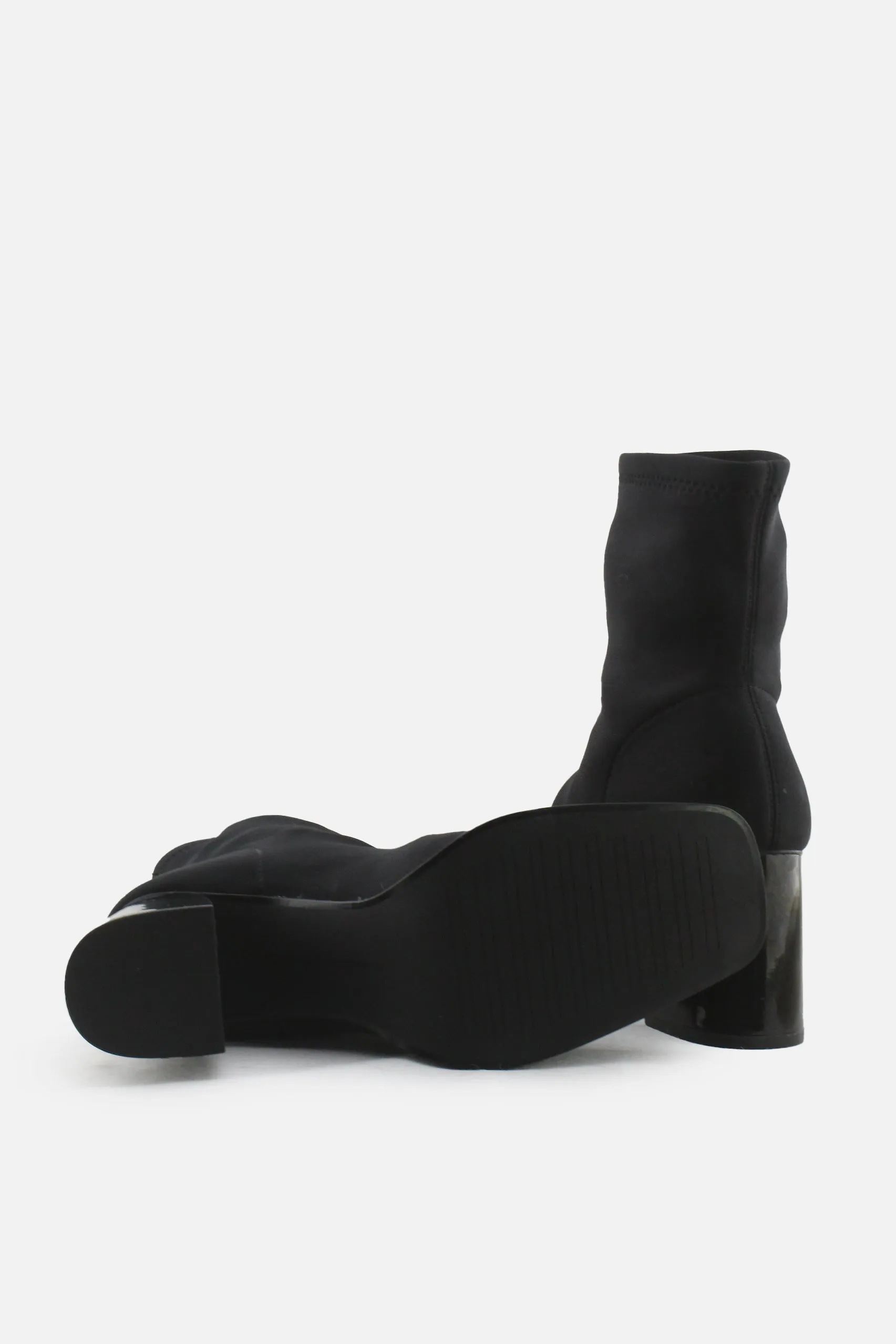 Pull & Bear Block Heels Sock Boots | Textile