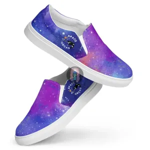 "Space orcas" Women’s slip-on canvas shoes