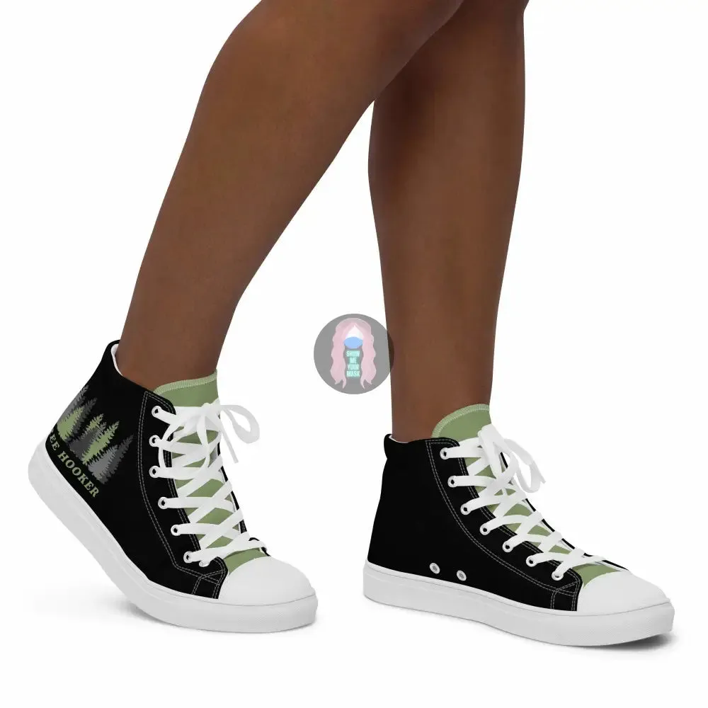 "Tree Hooker" Women’s high top canvas shoes