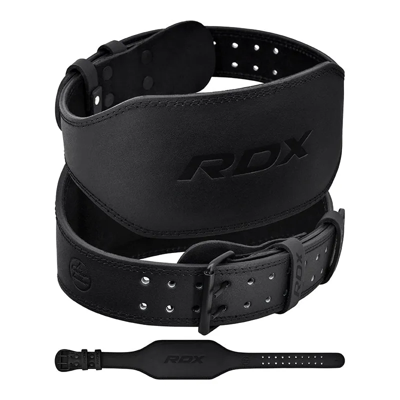 RDX 6 Inch Leather Gym Belt