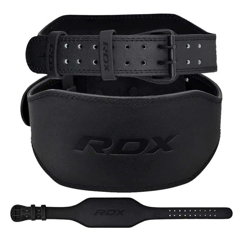 RDX 6 Inch Leather Gym Belt