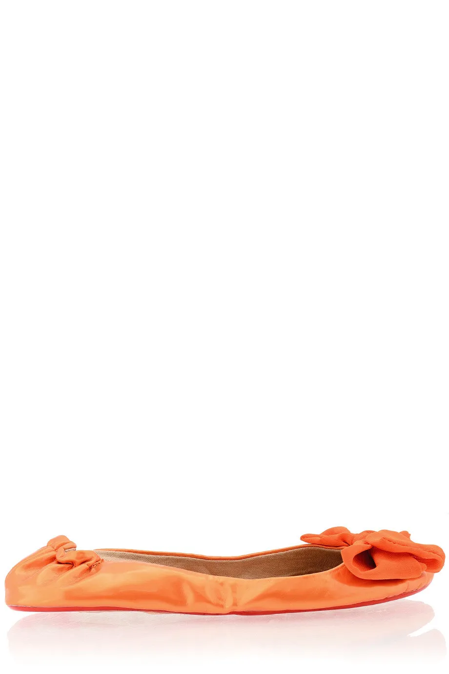 RIA Orange Patent Ballerinas