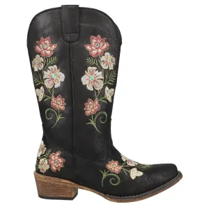 Riley Floral Snip Toe Cowboy Boots