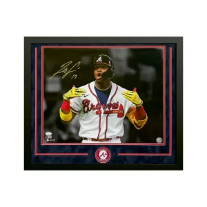 Ronald Acuna Jr Hand Signed & Framed Atlanta Braves 16x20 Baseball Photo