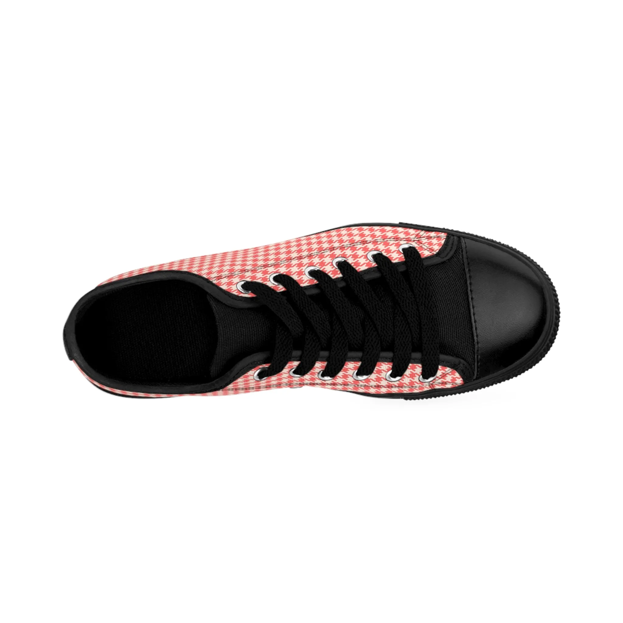 Rounded Edge Houndstooth Women's Sneakers