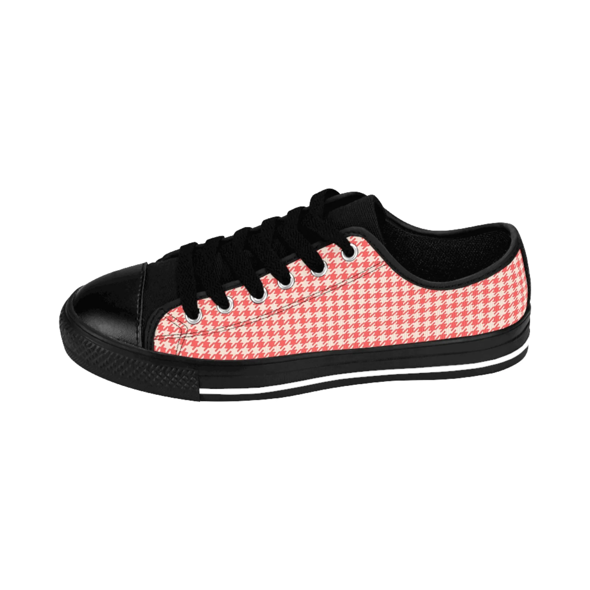 Rounded Edge Houndstooth Women's Sneakers