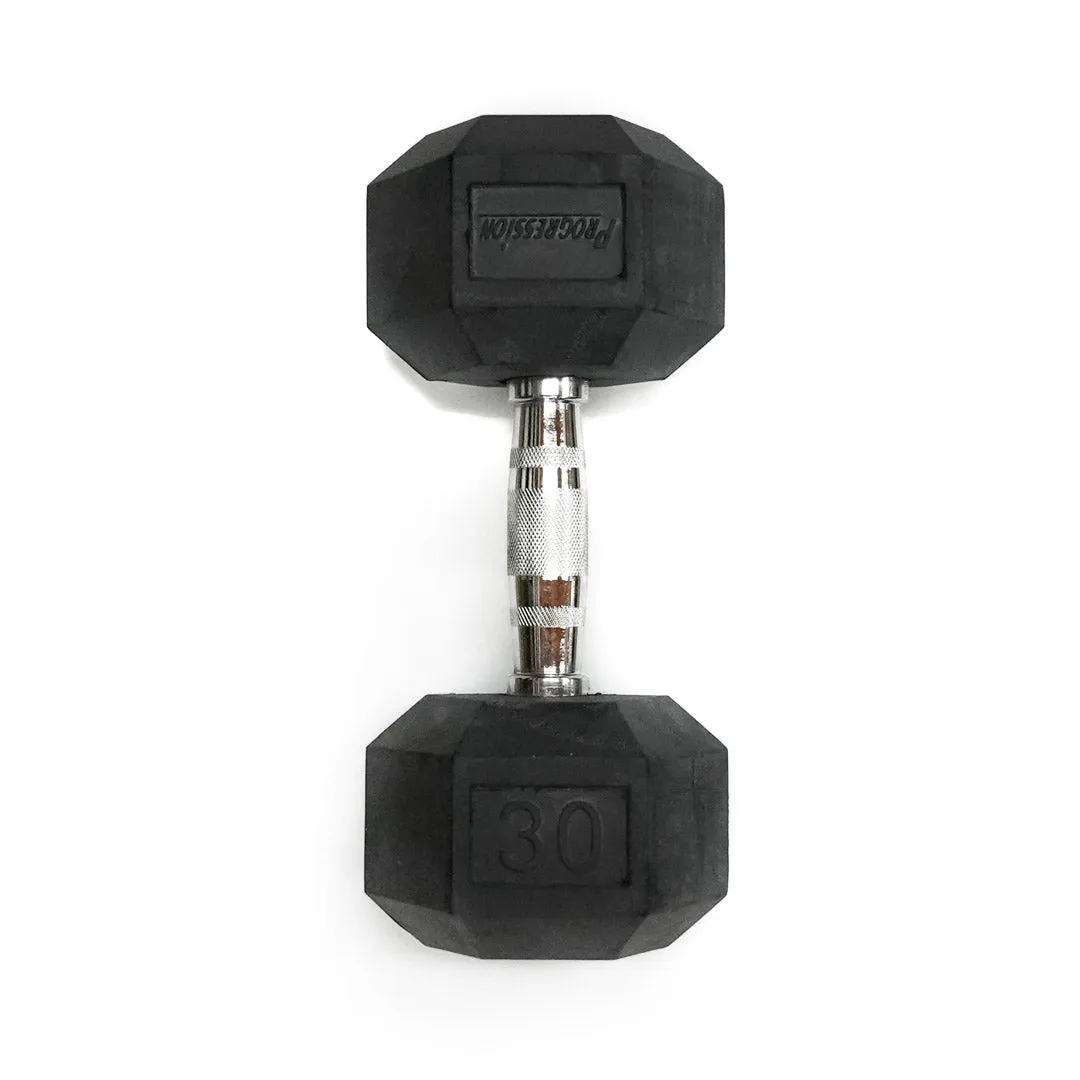 Rubber Hex Dumbbell - 30 lbs