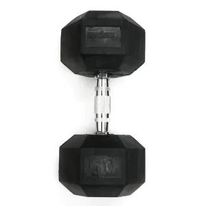 Rubber Hex Dumbbell - 50 lbs