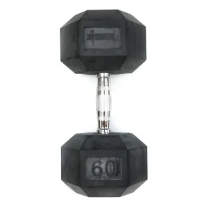 Rubber Hex Dumbbell 60 lb