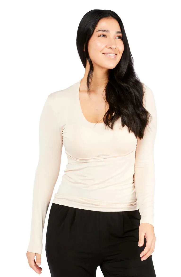 Scoop Neck Long Sleeve