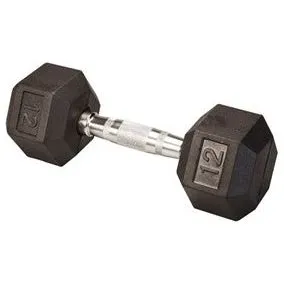 SFE 5-120lb Rubber Hex Dumbbells (New)