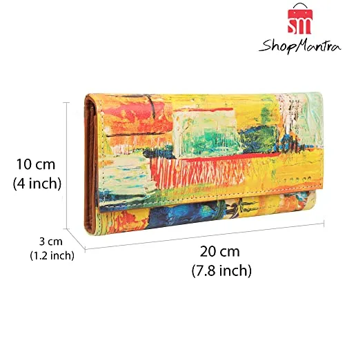 ShopMantra Wallet for Women's |Women's Wallet | Clutch | Vegan Leather|Holds Upto 11 Cards 1 Id Slot|2 Notes and 1 Coin Compartment| Magnetic Closure|Multicolor