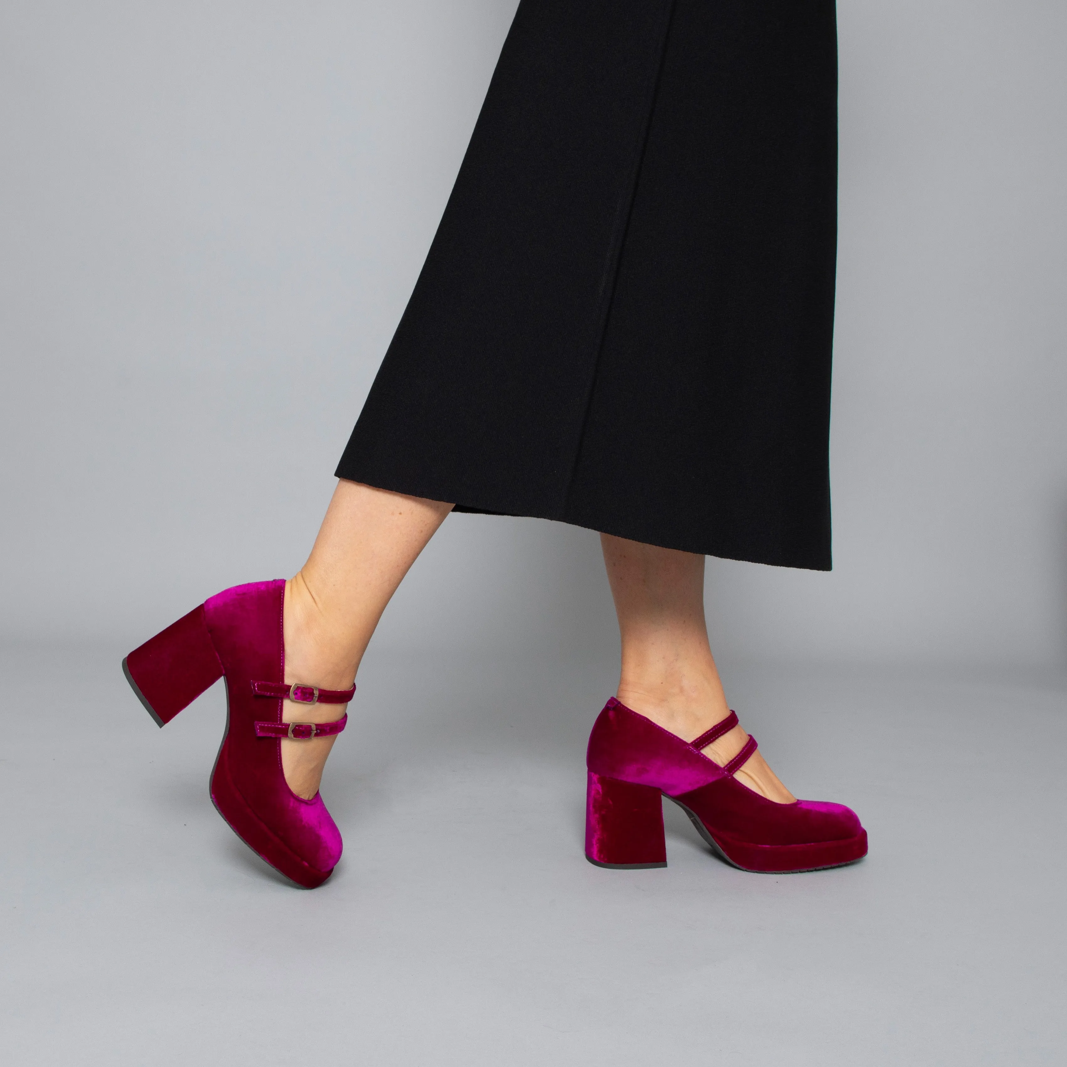 Sienna Vegan Velvet Magenta