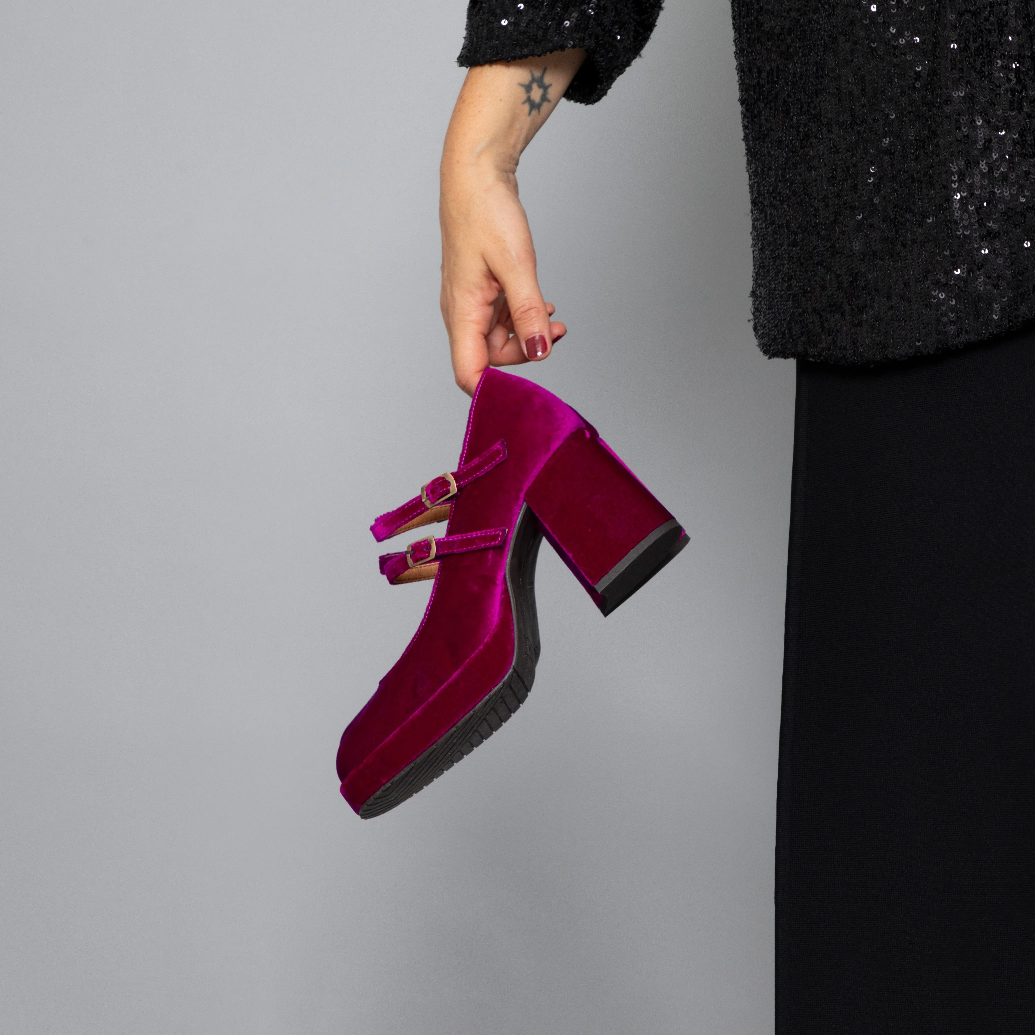 Sienna Vegan Velvet Magenta