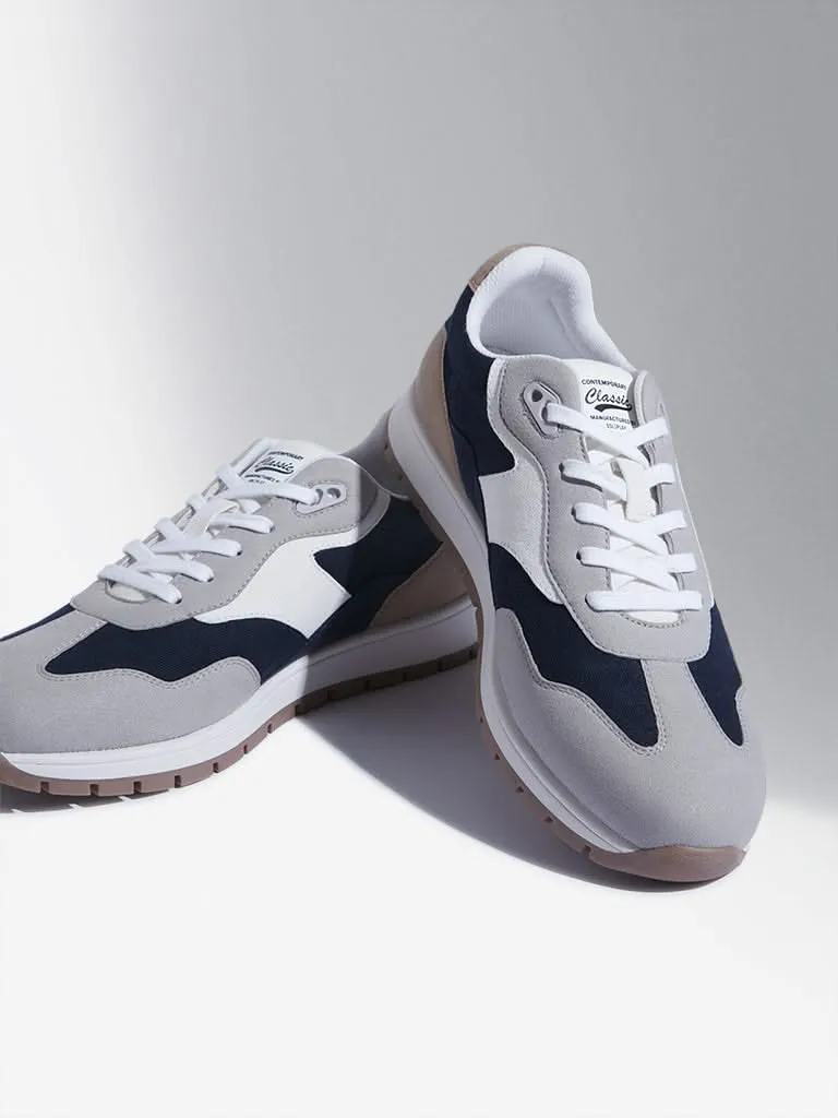 SOLEPLAY Navy Colour-Blocked Sneakers