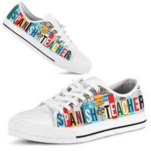 Spanish Teacher Shoes Shoes License Plate Shoes for Mens, Teacher Shoes, Low Top Sneakers