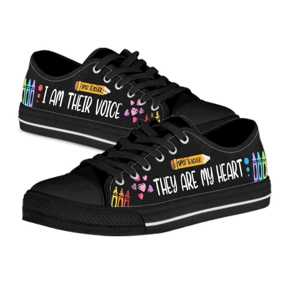 Sped Teacher Pencils Heart And Voice Low Top Shoes, Teacher Shoes, Low Top Sneakers