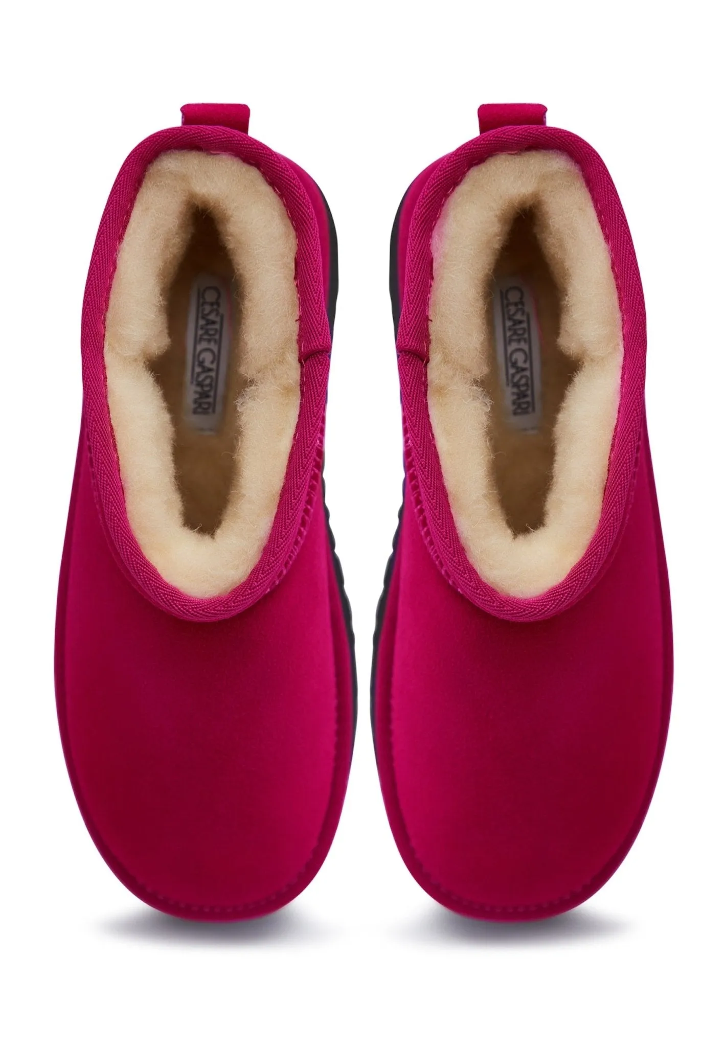 Suede Platform Winter Boots - Pink