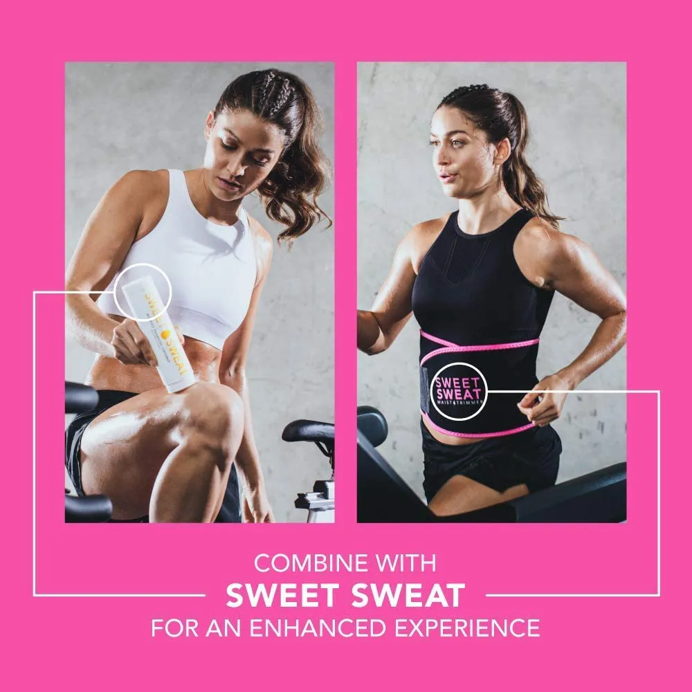 Sweet Sweat Waist Trimmer - Black/Pink | Premium Waist Trainer Sauna Suit for Men & Women