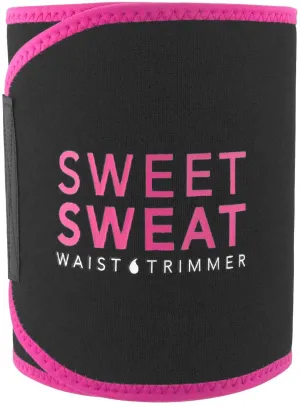 Sweet Sweat Waist Trimmer - Black/Pink | Premium Waist Trainer Sauna Suit for Men & Women