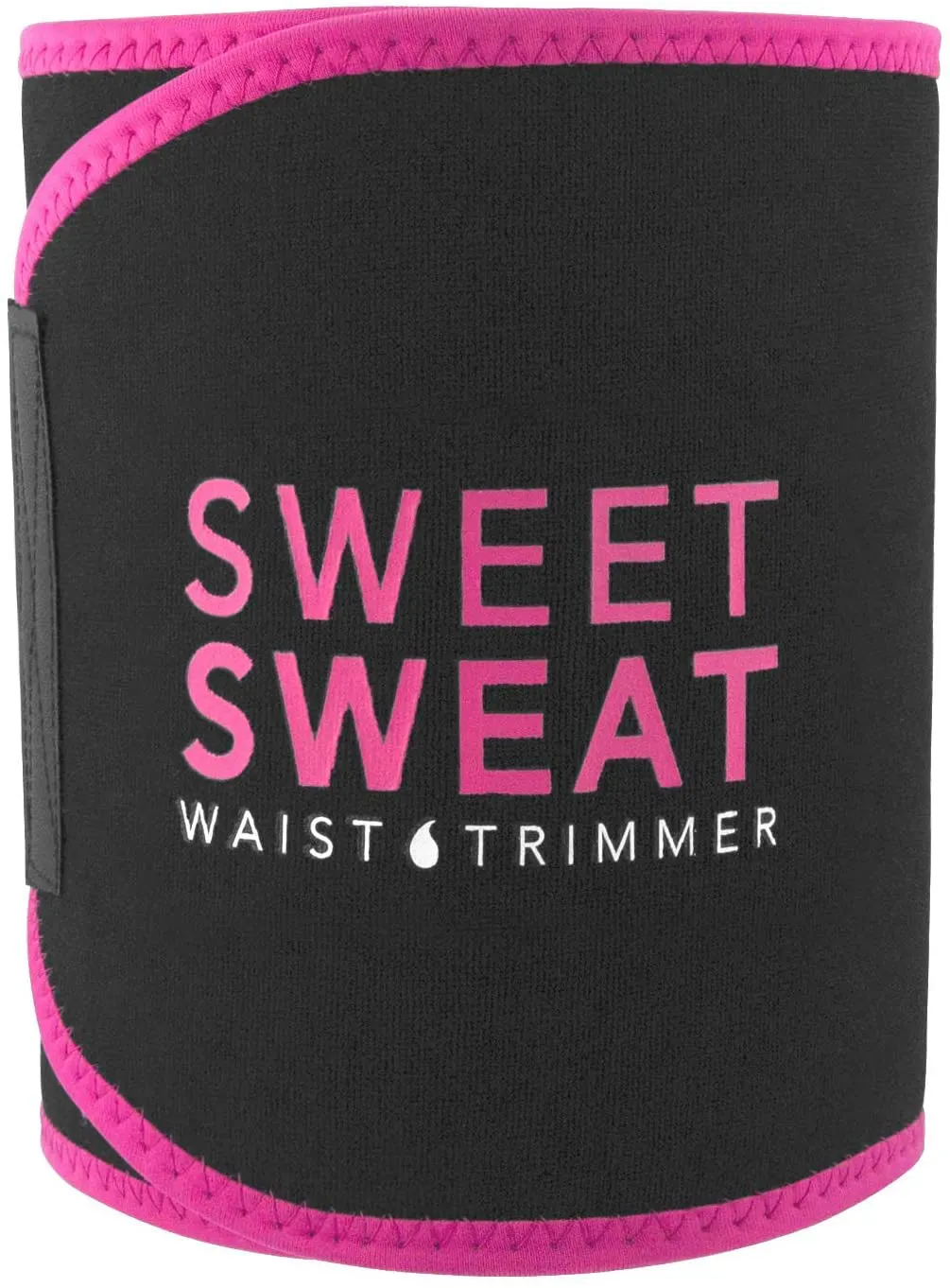 Sweet Sweat Waist Trimmer - Black/Pink | Premium Waist Trainer Sauna Suit for Men & Women