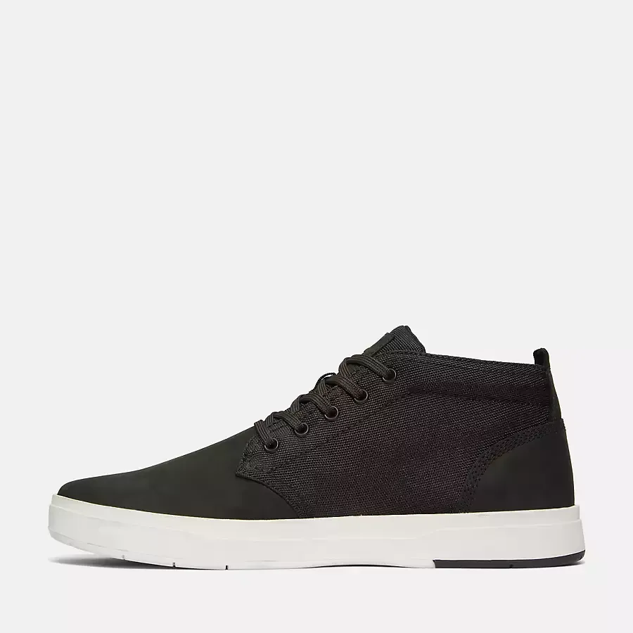 Timberland Men's Davis Square Chukka Shoes - Black Nubuck