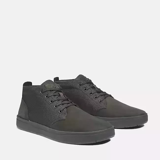 Timberland Men's Davis Square Chukka Shoes - Blackout Nubuck